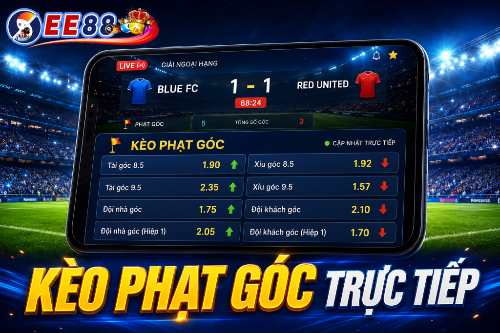 Kèo Phạt Góc với các tỷ lệ cược được cập nhật theo thời gian thực