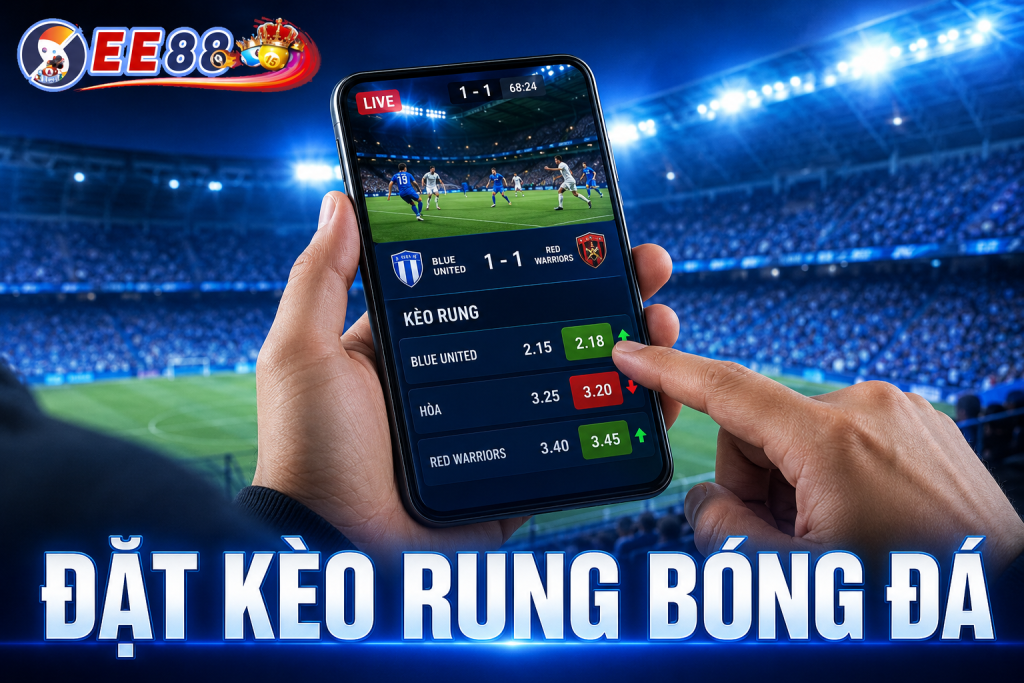 Người chơi theo dõi diễn biến trận đấu để lựa chọn thời điểm vào Kèo Rung hợp lý