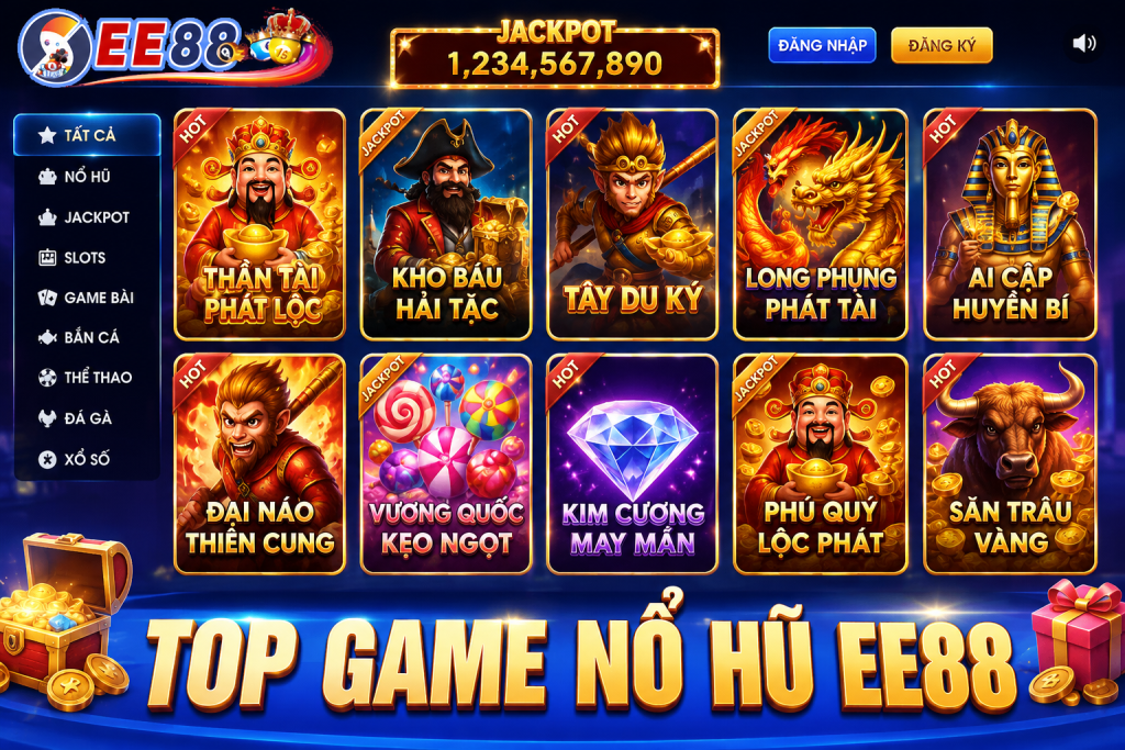 Top game nổ hũ trực tuyến EE88 với nhiều trò chơi nổi bật